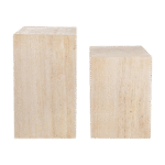 Base Cubo Mármore Travertino Bege