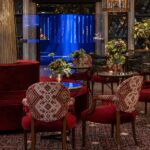 Poltrona Belle Époque Encosto Estampado Bordo com Franjas