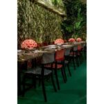 Cadeira Duomo sem Braço com Encosto Zig Zag Verde com Pingente