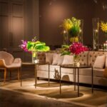 Mesa Redonda Ferro Ouro Velho com Tampo Espelho Bronze