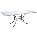 Tampo Espelho Friso Prata com Base Bambu Ferro