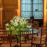 Tampo Espelho com Furo com Base Bambu Ferro Cinza