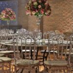 Tampo Laca Branca com Borda Espelhada e Base Bambu Branca