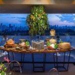 Tampo Oval Madeira de Demolição com Base Trapézio Ferro Envelhecido