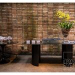 Tampo de Vidro Transparente com Base Curva Preta