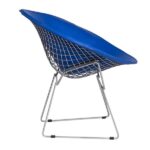 Poltrona Bertoia Diamante com Capa Corino Azul