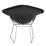 Poltrona Bertoia Diamante com Capa Corino Preto