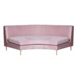 Sofá Manoela Veludo Inca Rosê (02 módulos curvos)