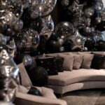 Sofá Manoela Veludo Eros Cinza (02 módulos curvos)