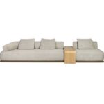 Sofá Loft Veludo Cinza (Módulo Poltrona)