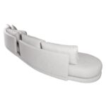 Sofá Milão Curvo Linho Cinza Mesclado (Módulo esquerdo + direito)