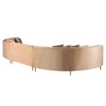 Sofá Manoela Camurça Camelo (02 módulos curvos + 01 reto)