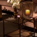 Mesa Ferro Ouro Velho Lateral com Palha Inferior Ouro Velho