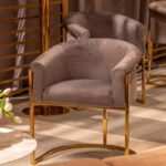 Poltrona Gucci com Capa Veludo Eros Cinza