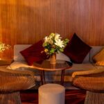 Pufe Tamborete Capa Linho Fendi