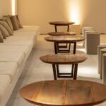 Base Trapézio Ferro Envelhecido com Tampo Madeira Demolição