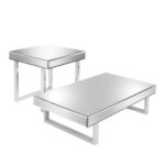 Mesa Espelho Cristal Centro