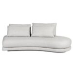 Sofá Milão Curvo Linho Cinza Mesclado (Módulo esquerdo + direito)