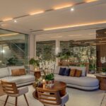 Sofá Milão Curvo Linho Cinza Mesclado (Módulo esquerdo + direito)