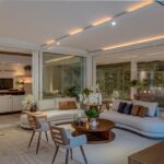 Sofá Milão Curvo Linho Cinza Mesclado (Módulo esquerdo + direito)