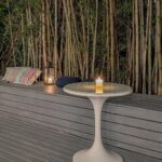 Bistrô Sari Branco com Tampo Vidro Branco