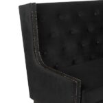 Sofá Viviane Veludo Inca Preto(a)