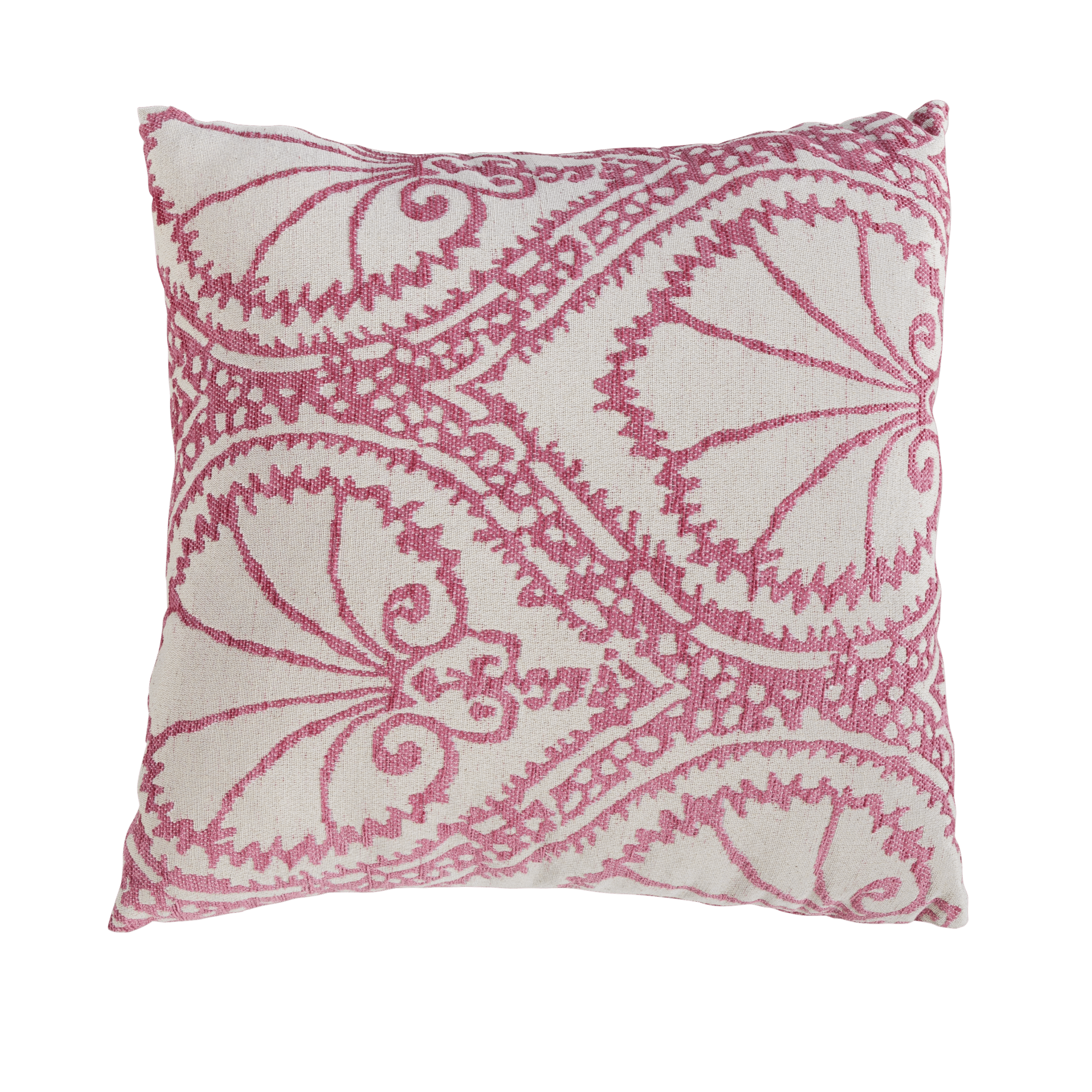 Almofada Adamascado Rosa 0.40l X 0.40p