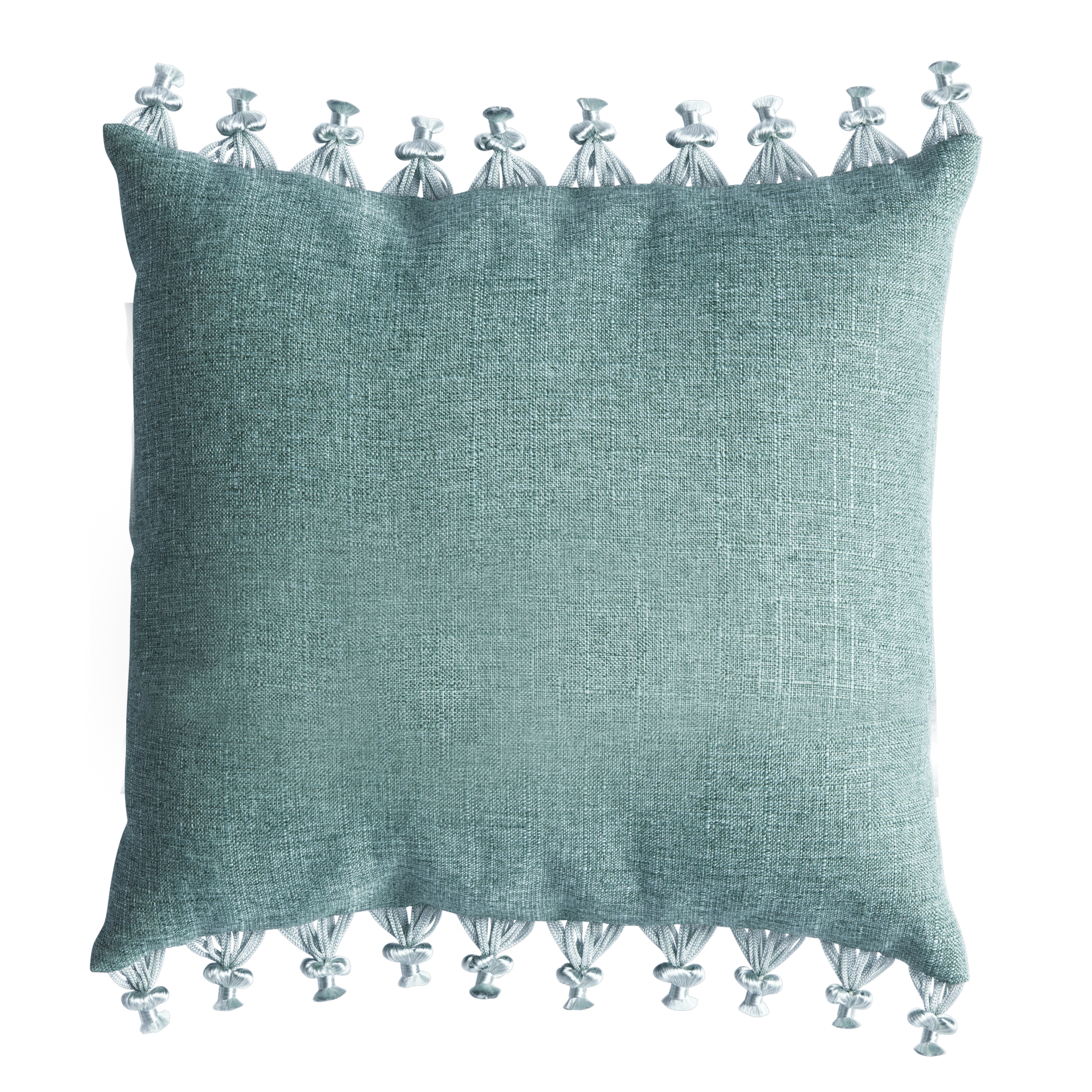 Almofada Linho Verde 0.40l X 0.40p (Com Grilots Laterais)