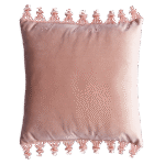 Almofada Veludo Inca Salmão com Grilots Laterais