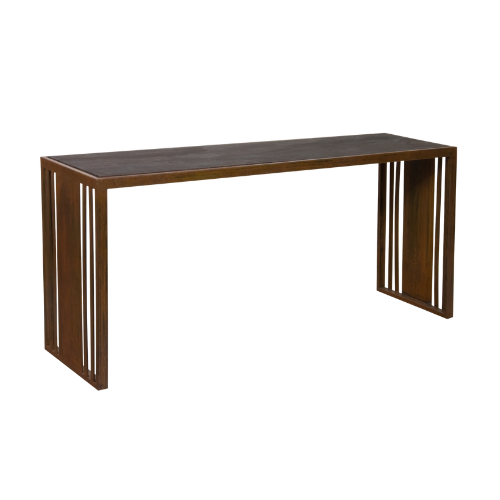 Aparador Sofá Table Ferro Envelhecido 1.70l X 0.75a X 0.45p (Tampo Madeira)