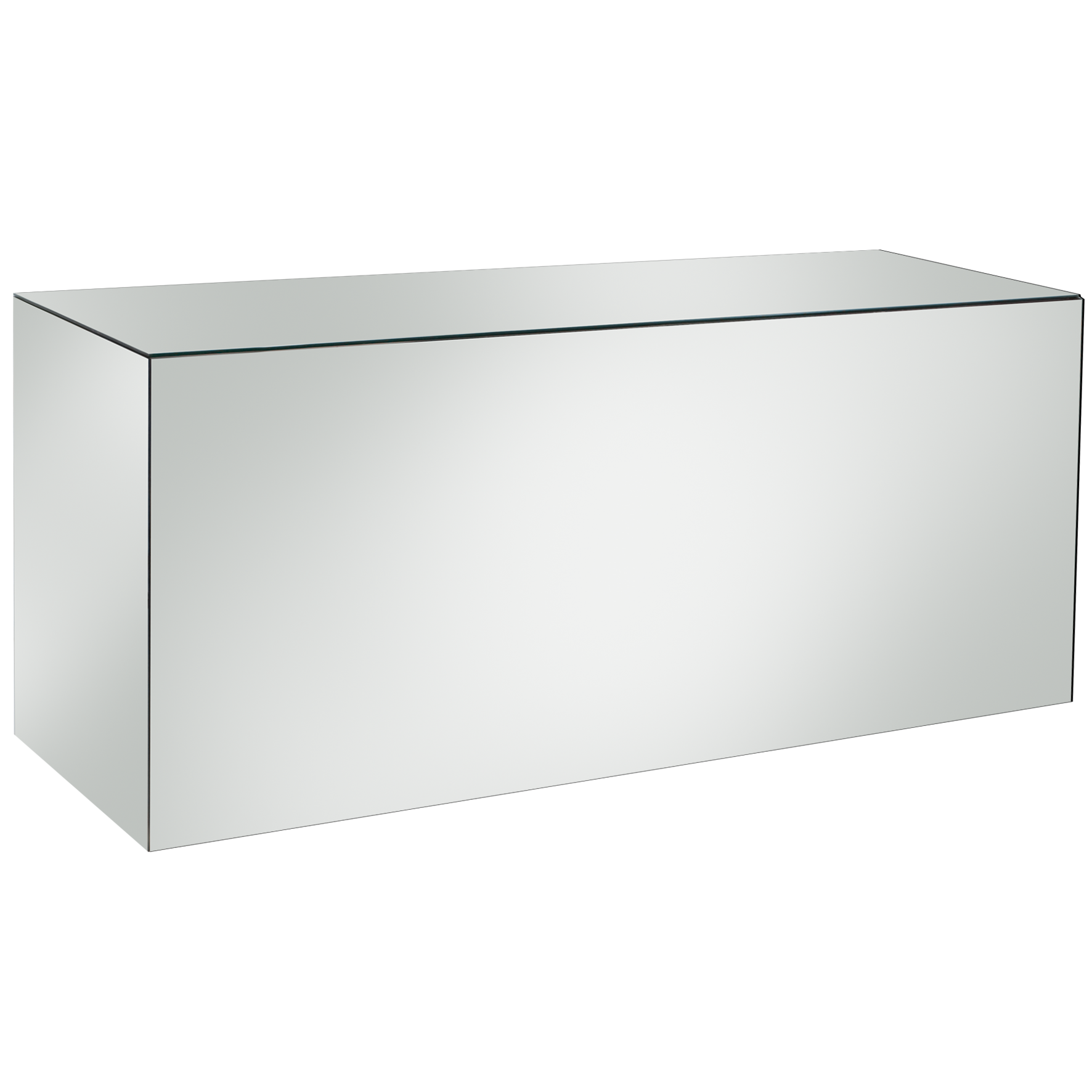 Balcão de Espelho com Tampo de Espelho - 2,00 x 0,70 x 0,90h