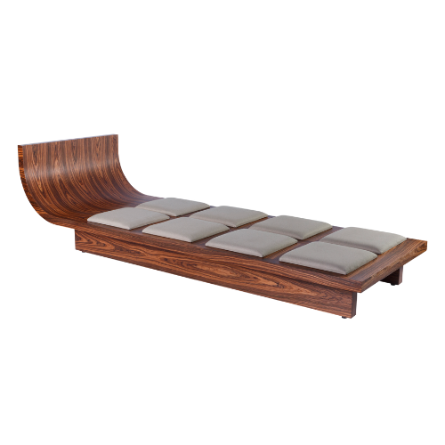 Banco Canoa Madeira - 2,75 x 1,00 x 0,28h (com assento linho fendi)