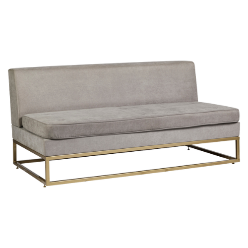 Banco Futon Design com Base Dourada 1,60 x 0,80 com Encosto