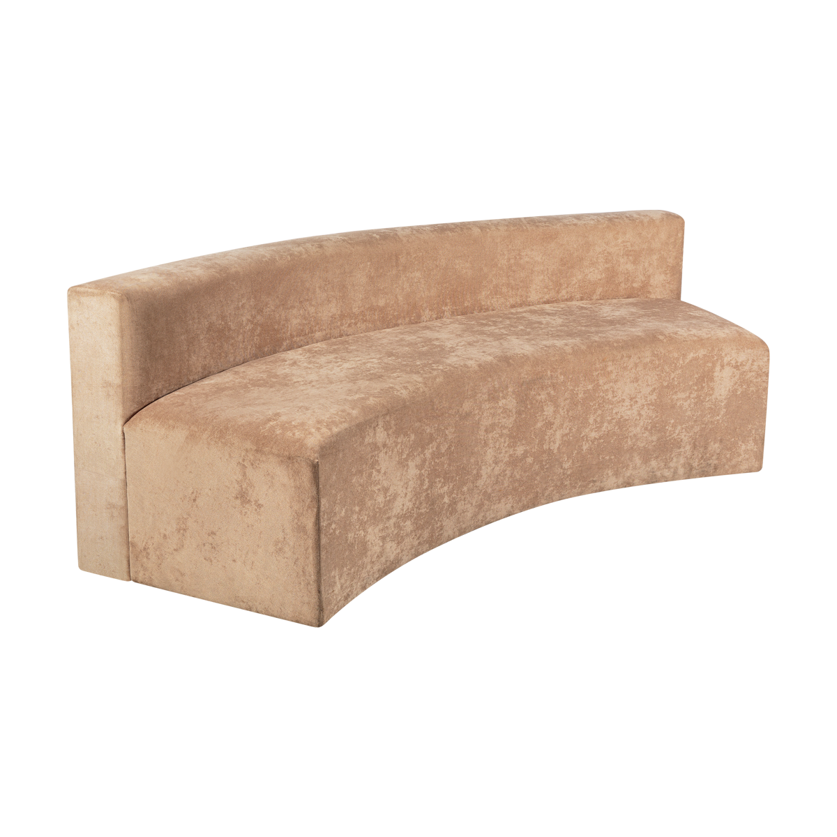 Banco Meia Lua Encosto Veludo Sisal 2.20l X 0.77a X 0.67p