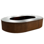 Balcão/Bar Ferro Envelhecido Oval