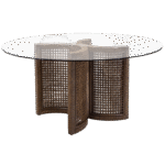 Tampo de Vidro Transparente com Base Bali