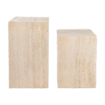 Base Cubo Mármore Travertino Bege