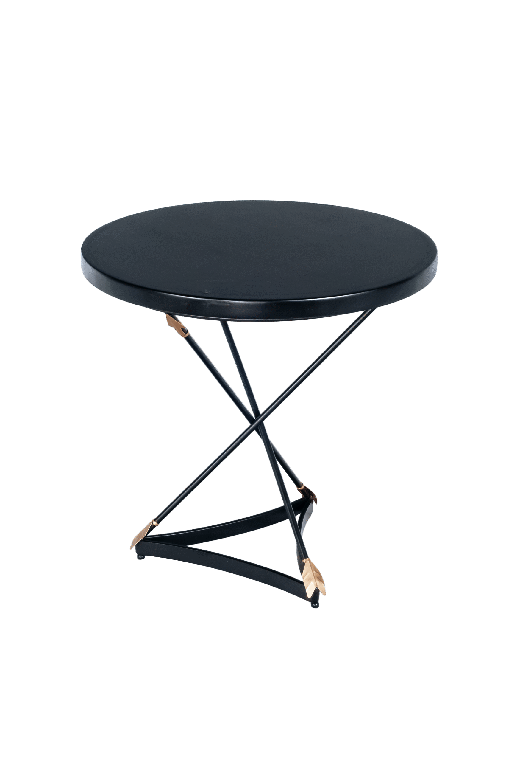 Base Flecha Preta com Tampo Laca Preta - 0,65m diâmetro x 0,68h