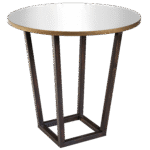 Base Trapézio Ferro Envelhecido com Tampo Espelho