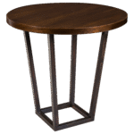 Base Trapézio Ferro Envelhecido com Tampo Madeira Natural