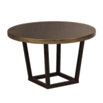 Base Trapézio Ferro Envelhecido com Tampo Madeira Natural