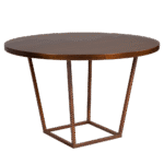 Tampo Tabaco com Base Trapézio Ferro Envelhecido