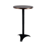 Bistrô Alto Base Preta com Tampo Madeira