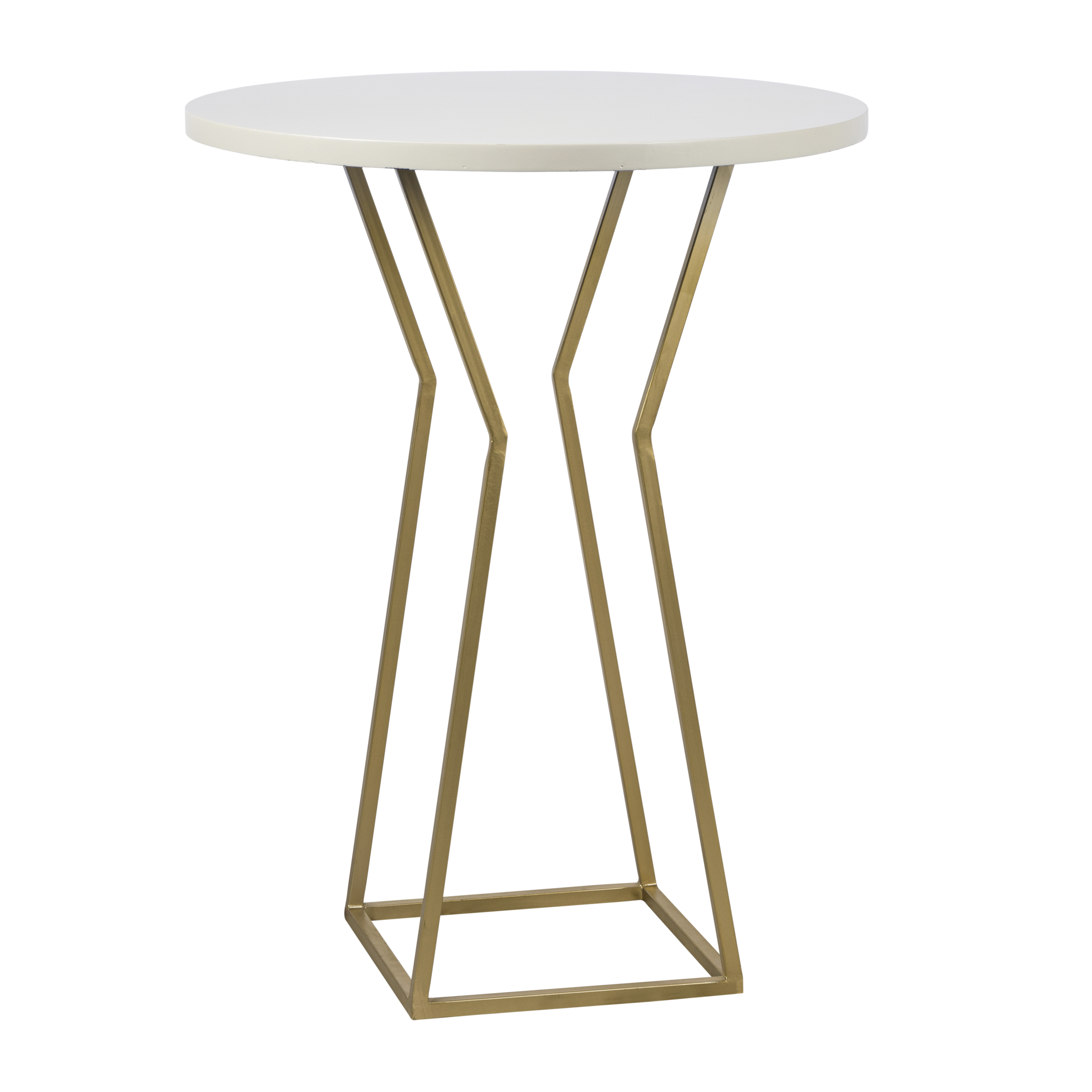 Bistrô Ampulheta Base Dourado com Tampo Laca - 0,80 diâmetro x 1,02h