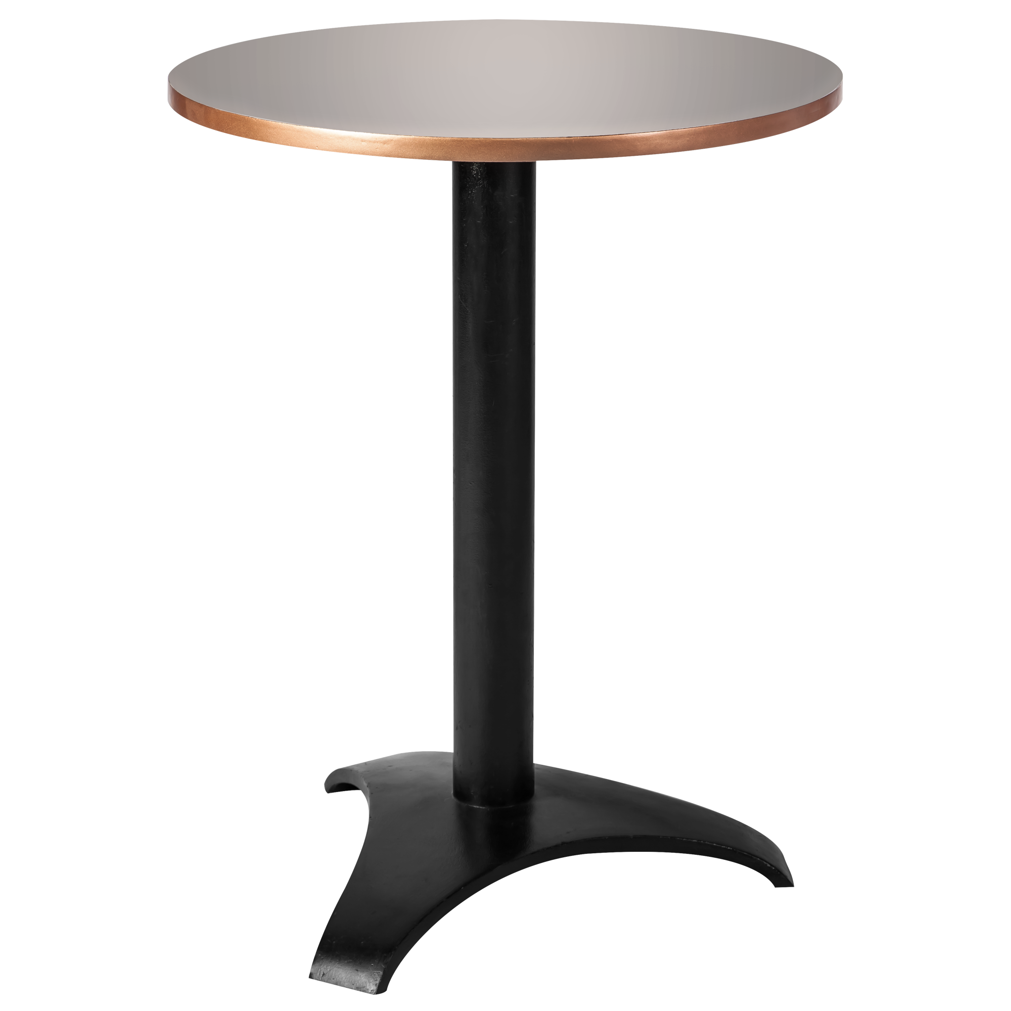 Bistrô Baixa com Base Preta e Tampo Espelho Bronze - 0,60m diâmetro x 0,75h