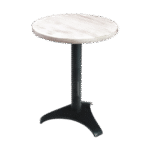 Bistrô Baixo Base Preta com Tampo Pátina