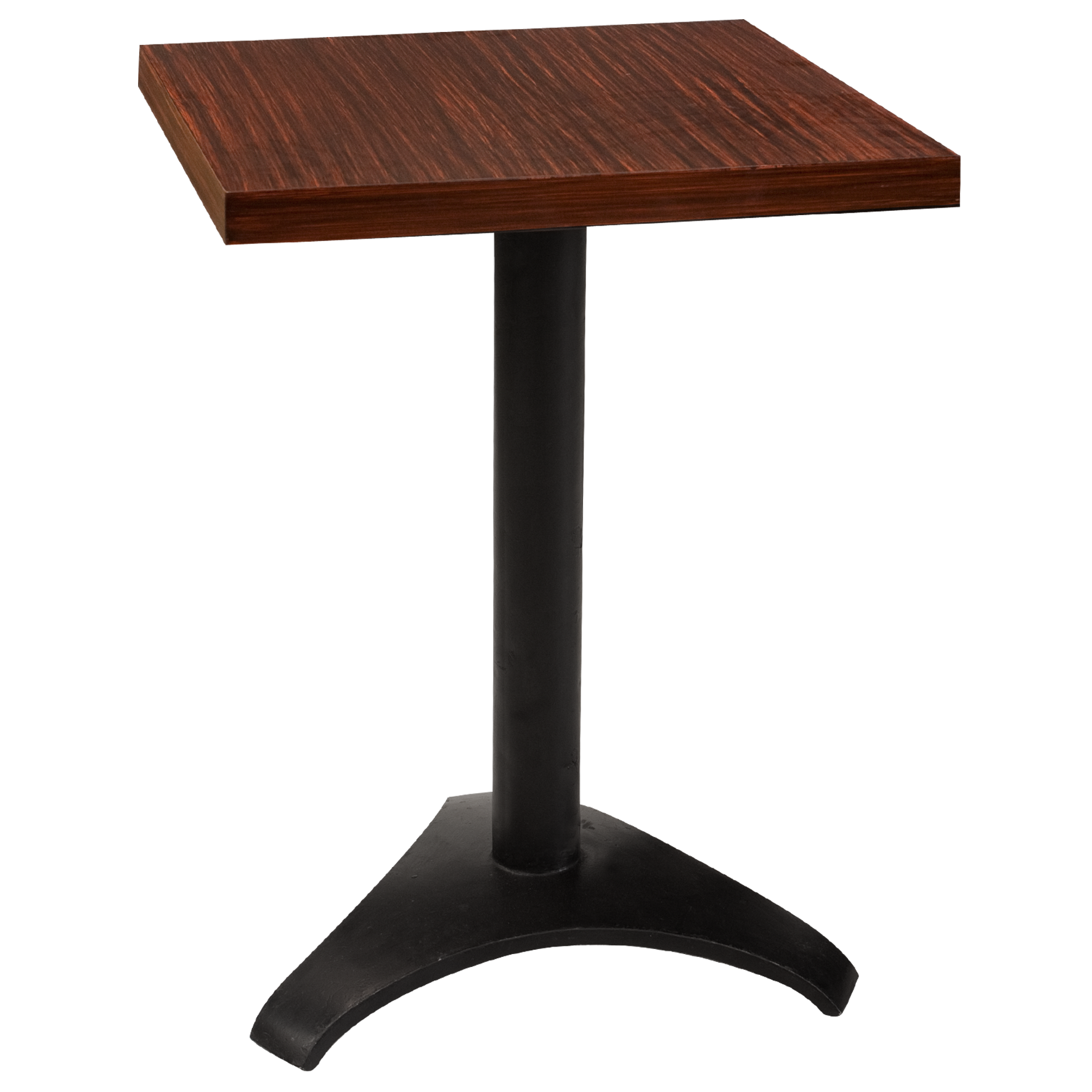 Bistrô Baixa com Base Preta e Tampo Quadrado em Laca - 0,55 x 0,55 x 0,75h