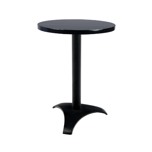 Bistrô Baixa com Base Preta e Tampo em Laca Preta 0,60 x 0,75 h