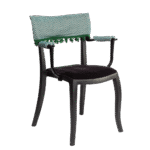 Cadeira Duomo com Braço com Encosto Zig Zag Verde com Pingente
