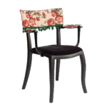 Cadeira Duomo com Braço com Encosto Floral com Pingente Verde